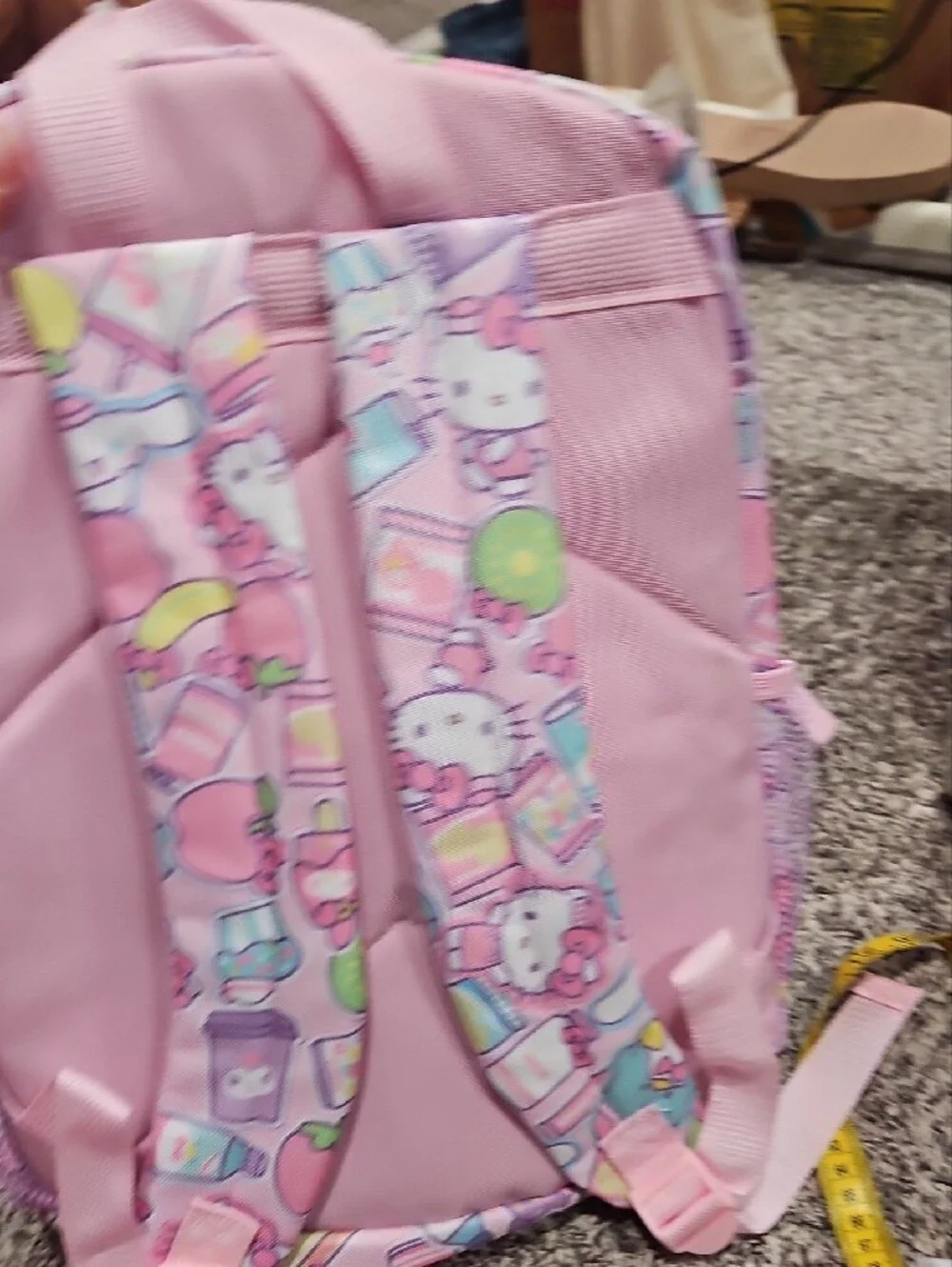 Hello Kitty Pastel Pink Kids Backpack with Character Snacks Print
